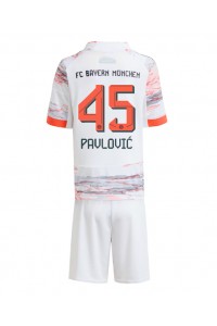 Bayern Munich Aleksandar Pavlovic #45 Babytruitje Uit tenue Kind 2025-26 Korte Mouw (+ Korte broeken)